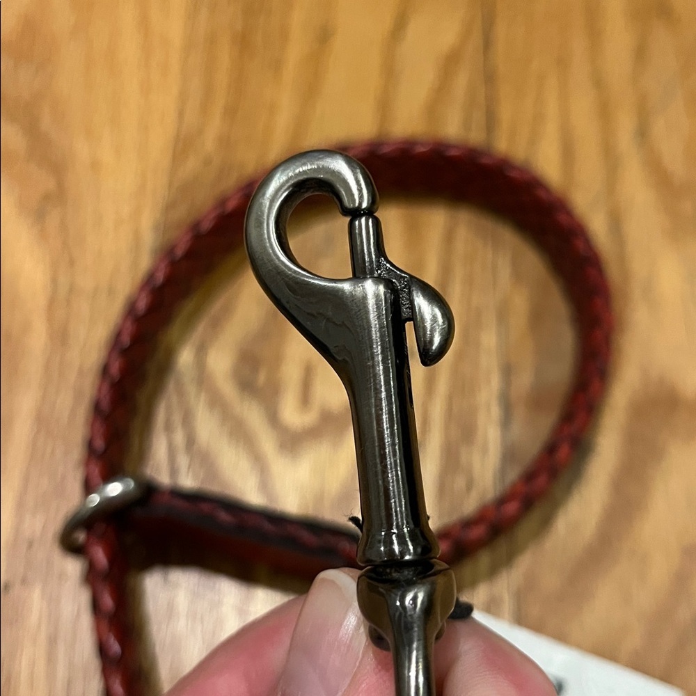 Northern Moods Red Braided Leather Dog Leash - Picture 5 of 6